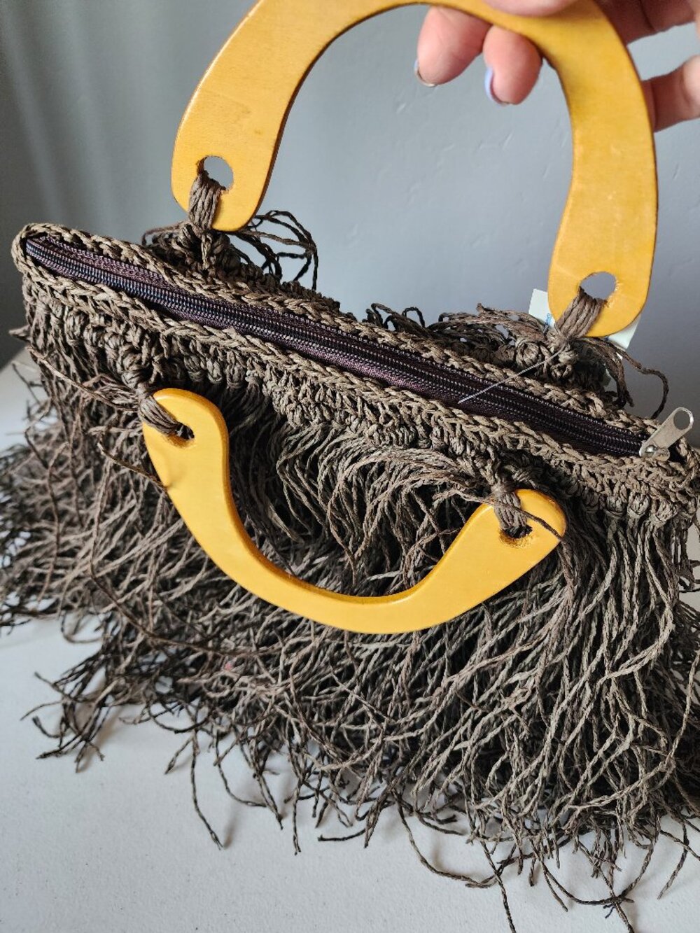 Fringe Straw Beach Bag "NEW" - Picture 7 of 16